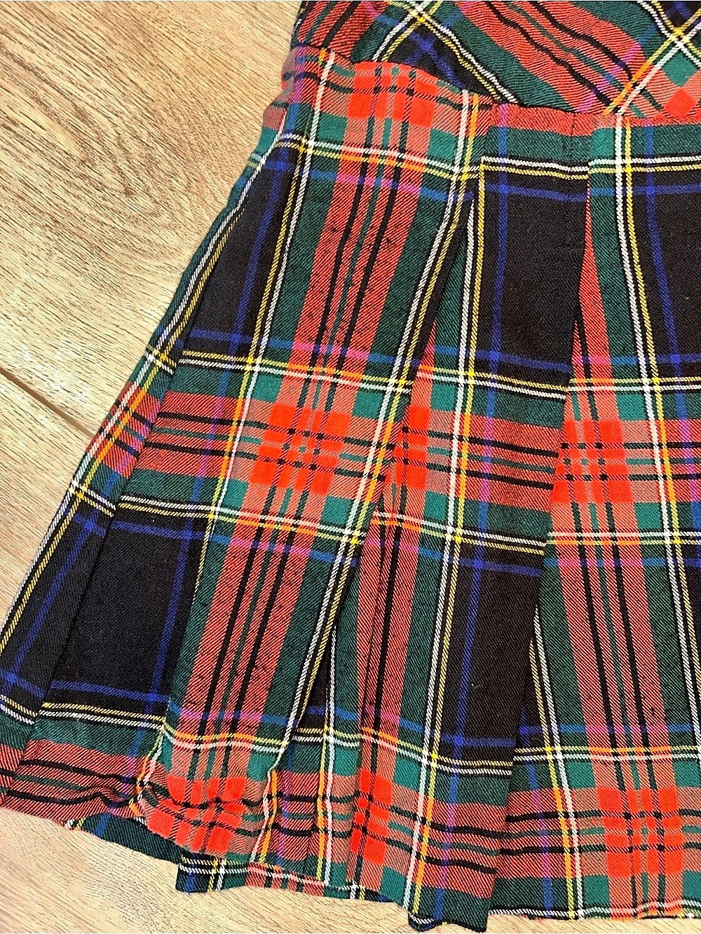 Tartan Plaid flannel Skirt in Red & Black - Picture 3 of 5